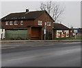 SO8012 : Wooden bus shelter, Bristol Road, Hardwicke by Jaggery