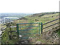 SE0929 : Gate on Queensbury Bridleway 35 by Humphrey Bolton