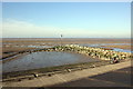 SJ2491 : Breakwater on the Wallasey Embankment by Jeff Buck