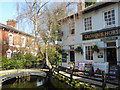 TQ3296 : The Crown & Horses and New River in Enfield by Marathon