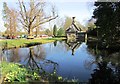 NO2407 : Falkland Estate gatehouse and duck pond by Bill Kasman