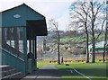 NT2540 : Stand at Whitestone Park playing fields, Peebles by Jim Barton