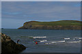 SN0439 : Canoeists enter the mouth of Afon Nyfer, Newport Bay by Christopher Hilton