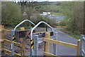 ST1898 : Squeeze stile at top of new path, Oakdale by M J Roscoe