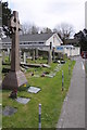 SS9079 : Large Celtic cross in St Mary's Nolton churchyard, Bridgend by Jaggery