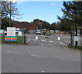 SN9347 : Llangammarch Wells Depot entrance gates by Jaggery