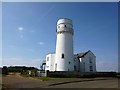 TF6742 : The former lighthouse at Hunstanton on a sunny spring day by Richard Humphrey