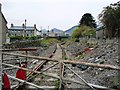 SH7045 : Disused railway heading west to Blaenau Ffestiniog station by Christine Johnstone