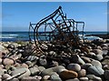 ND0416 : Broken creels on the shore to the north of Navidale Farm, Sutherland by Claire Pegrum