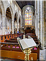 SE7428 : Howden Minster, Eagle Lectern and Great West Window by David Dixon