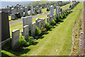 HU4840 : War Graves in Lerwick Cemetery by Ian S