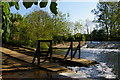 SP5207 : River Cherwell: weir at Parson's Pleasure by Christopher Hilton