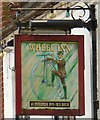 SK1846 : Sign of the Wheel Inn by Gerald England