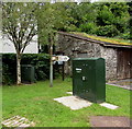 SO5200 : Old signpost between two telecoms cabinets, Tintern by Jaggery