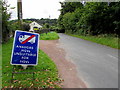 SO2414 : Bilingual temporary road sign, Maesygwartha Road, Gilwern by Jaggery