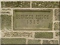 NZ1787 : Date stone, Benridge Bridge by Graham Robson