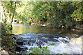 ST1493 : Weir on Rhmney River, Ystrad Mynach by M J Roscoe