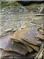 NY9555 : Sandstone offcuts, Ladycross Bank Quarry by Andrew Curtis