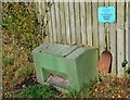 NT4831 : Grit bin with shovel, Lindean by Jim Barton