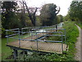 SK8934 : Pontoon along the Grantham Canal by Mat Fascione