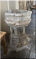 SP0343 : Font,  St Lawrence's church, Evesham by Julian P Guffogg