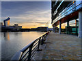 SJ8097 : Manchester Ship Canal at Sunset by David Dixon