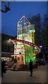 TL1998 : Helter-skelter on Bridge Street, Peterborough, at night by Paul Bryan