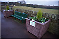 SK3395 : Planters at Bracken Hill, Burncross by Ian S