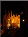 TL1998 : St. Peter's Cathedral, Peterborough, at night by Paul Bryan