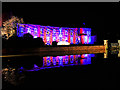 SJ7387 : Dunham Massey Hall and Moat, Illuminated for Christmas by David Dixon