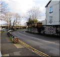 ST3089 : Metal barrier alongside a bend in Barrack Hill, Newport by Jaggery