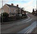 SJ3156 : Warning sign 13' 3" headroom bridge half a mile ahead, Hawarden Road, Caergwrle, Flintshire by Jaggery