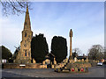 SD3610 : War Memorial and the Church of St Cuthbert, Halsall by David Dixon