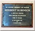 SJ9391 : A tribute to Herbert Robinson by Gerald England