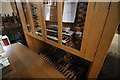 SK8608 : Organ console, All Saints' church, Oakham by J.Hannan