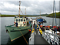 NB0934 : MV Cuma taking sea kayaks on board at Miabhaig by Andy Waddington