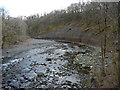 NY2824 : River Greta, looking upstream [locally east] by Christine Johnstone