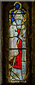 SK7288 : Small Stained glass window, St Peter's church, Clayworth by Julian P Guffogg