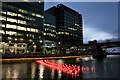 TQ3780 : View of Aether & Hemera's 'Voyage' - a flotilla installation in Heron Quay, London by J W