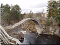 NH9022 : Packhorse bridge over River Dulnain at Carrbridge by Douglas Nelson