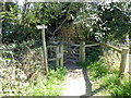 TQ1729 : Footpath and Gate near Chesworth Farm by PAUL FARMER