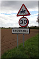 TG4902 : Browston Village Name sign on Browston Lane by Geographer