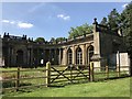 SJ8640 : Remains of Trentham Hall: the Grand Entrance and Orangery by Jonathan Hutchins