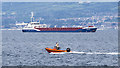 J5283 : RIB and ship off Bangor by Rossographer