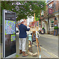 SU4829 : Artist at work, Great Minster Street, Winchester by Robin Drayton