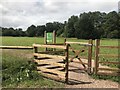 SJ8640 : Kissing gate into dog exercise area by Jonathan Hutchins