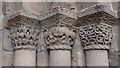 SO4959 : Carved capitals, Leominster Priory by Philip Halling