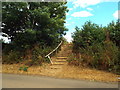 SP8171 : Steps to a footpath near Hannington, Northamptonshire by Malc McDonald