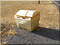 TL8527 : Grit Bin on Earls Colne Airfield Road by Geographer