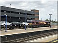 SP4640 : Class 66 no.66183 with a car transporter at Banbury Station by Jonathan Hutchins